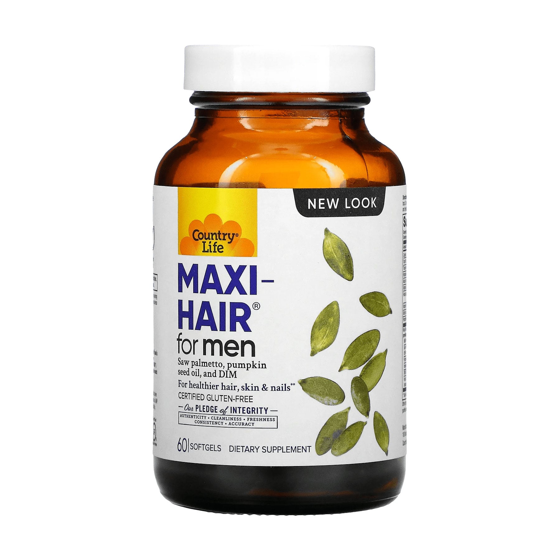 Вітамінно-мінеральний комплекс для чоловіків Country Life Maxi-Hair, 60 м'яких капсул
