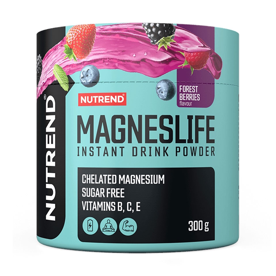 Вітамінно-мінеральний комплекс Nutrend Magnesilife Instant Drink Powder Магній та вітаміни B та C, зі смаком лісових ягід, 300 г